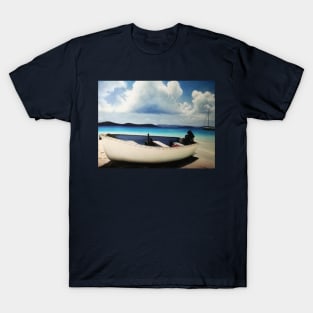 Dinghy on Sandy Cay - British Virgin Islands T-Shirt